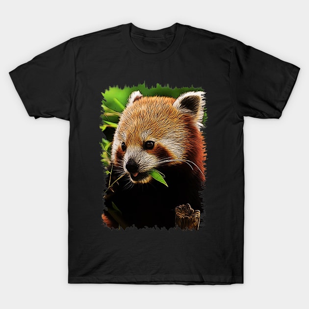 red panda - 11 T-Shirt by THAM SINGGIH